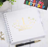 1st Birthday Memory Scrapbook Album With Star Design Various Colours Available